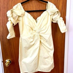 ASOS twisted front dress with button detail